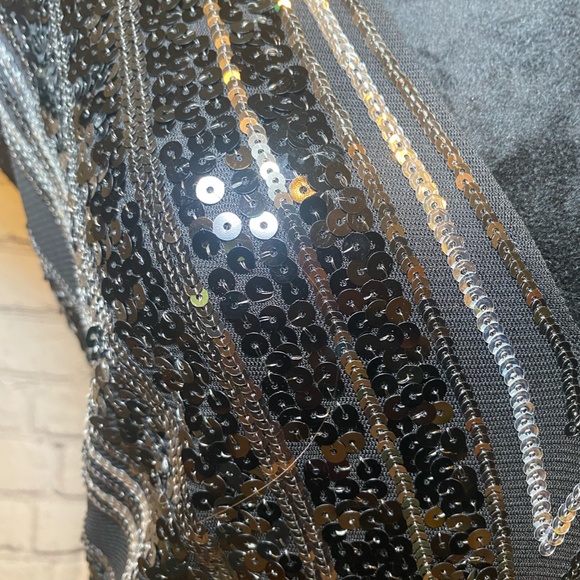 Express black and silver sequin dress. size small - Picture 3 of 7